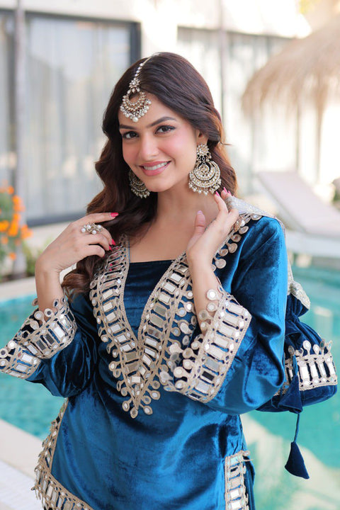 New Exclusive Mirror work Designer suit Set