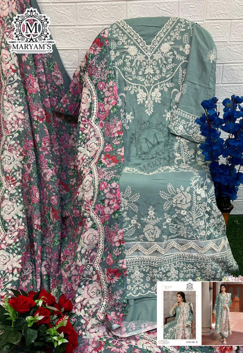 New Premium Reyon With Cotton Thread Embroidery Work And Sequence Work Top with Dupatta
