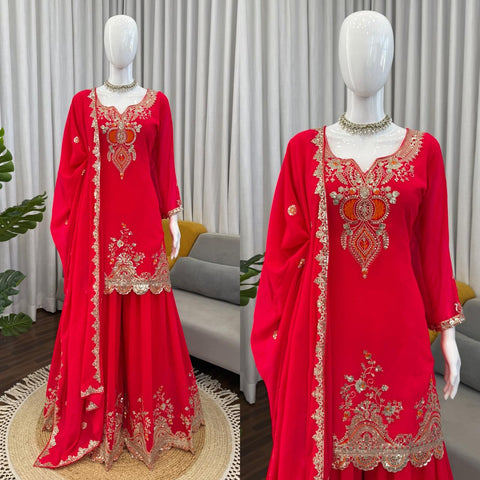 New Beautiful Elegant Ethnic WearDesigner Sharara Set