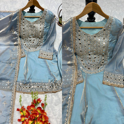 NEW DeSIGNER PARTY WEAR LOOK  TOP WITH DHOTI