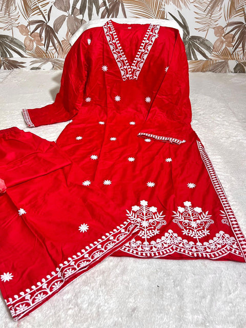 New PURE REYON FABRIC WID LAKHNAVI  STYLE WORK