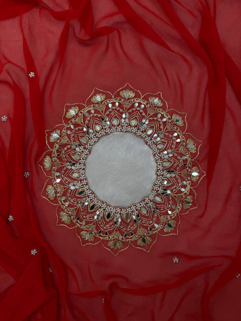 New EXCLUSIVE 2 STYLES HAND WORKED, DRAPE SAREE ON FAUX GEORGETTE FABRIC WITH STITCHED BLOUSE