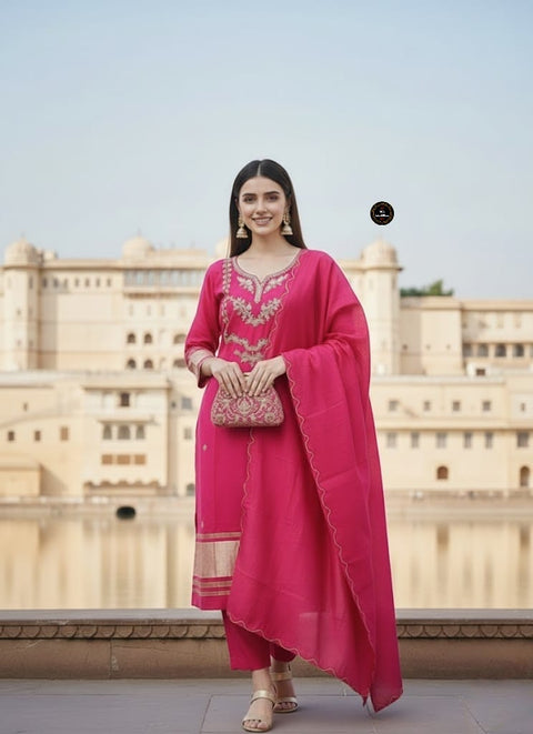 New Viscose silk With InnerChanderi CottonKurti