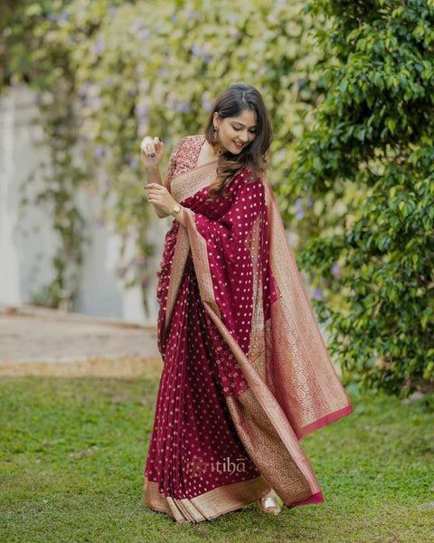New Lounching Beautiful Art Silk Jacquard Border Saree