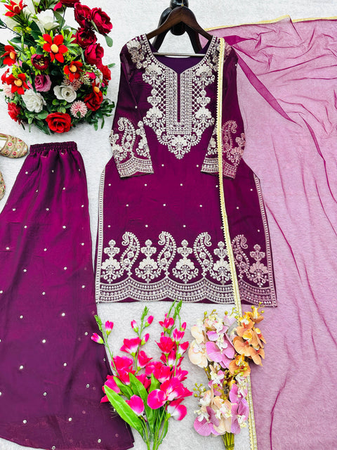 New Design Trending  Reddy To Wear Look Design Top&Sarara&dupatta