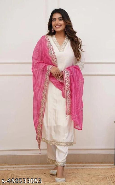 New PRESERNTING NEW  STYLISH DESIGNER HEAVY  ROSE GOLD EMBROIDERY WORK WITH PENT