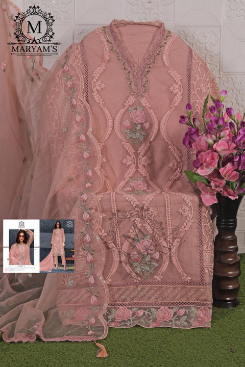 New Premium Heavy Organza With Sequence Embroidery Work And Diamonds Work Dress