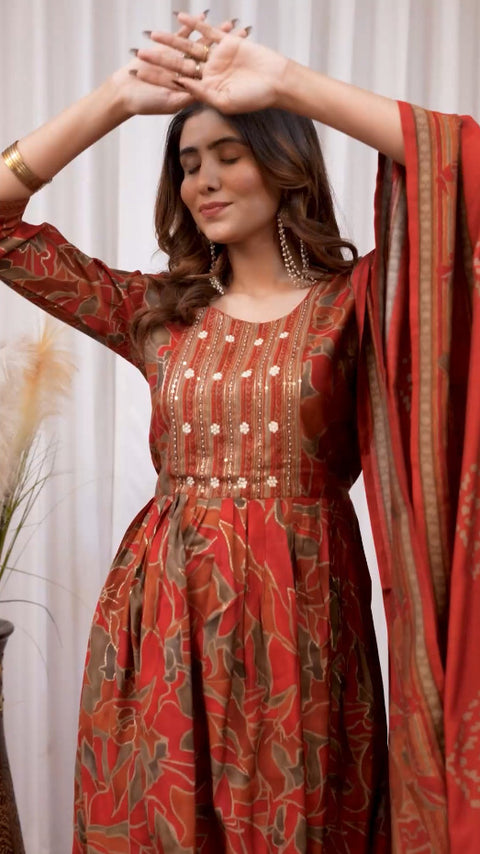 New premium Multi Embroidery Thread With Hand Work SalwarSuit