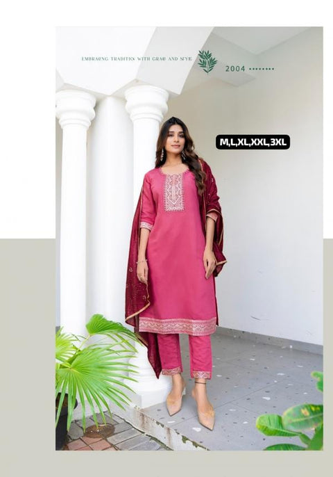 NEW ARRIVAL LATESTSTRAIGHT KURTI WITH PANT &  DUPATTA