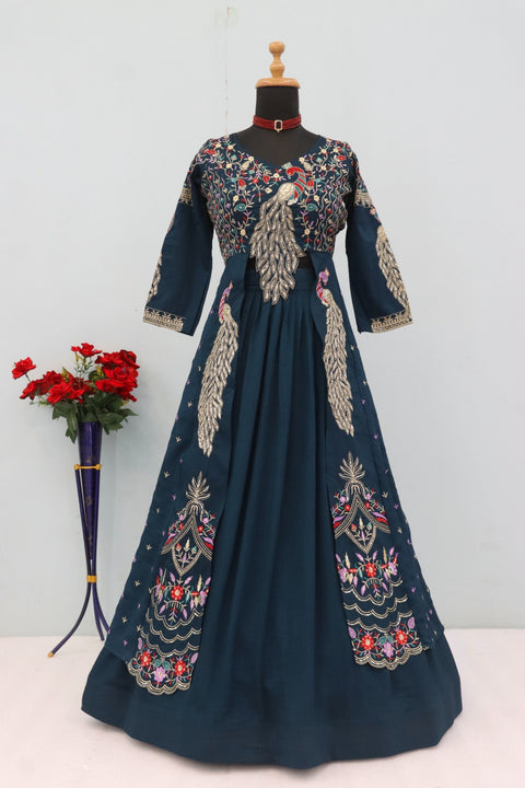 New Beautiful Heavy Thread Annd Sequence Work Dress