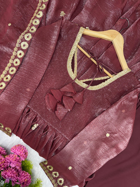 NEW EMBROIDERYED GOWN PANT & DUPATTA