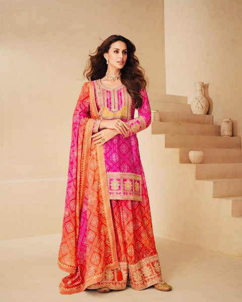 New Designer Party Sharara Suit & Dupatta Set