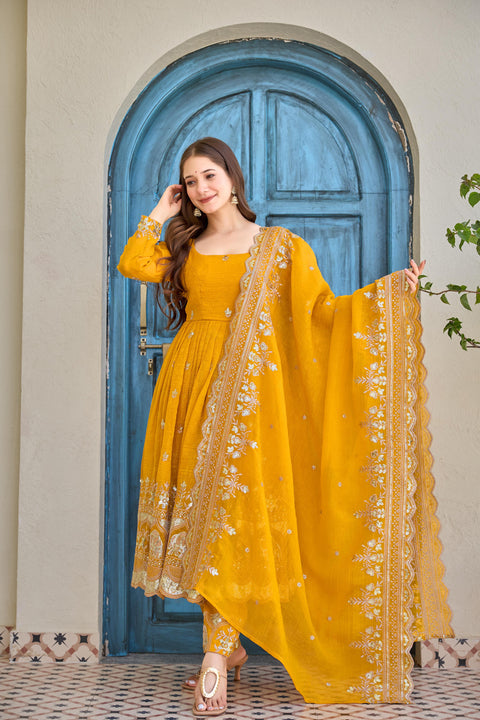 New Launching NewHavy Crunchy SilkSoft Micro InnerAnarkali Dress