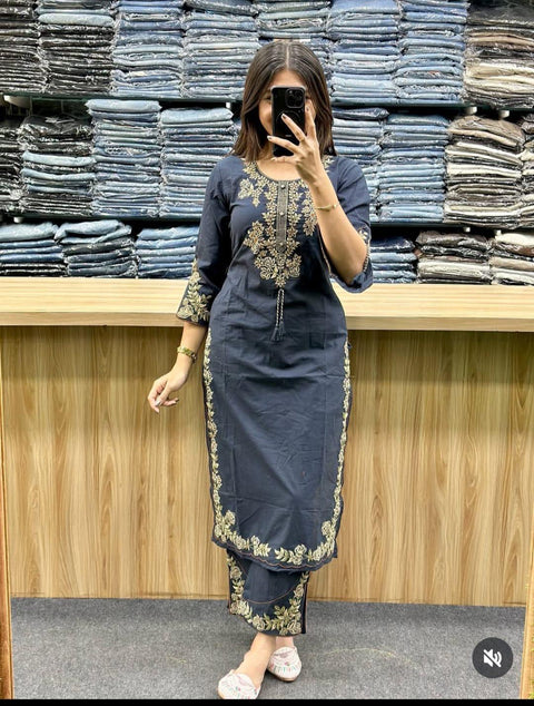 New  summer  Super Hit designKurti with plazzo with dupatta