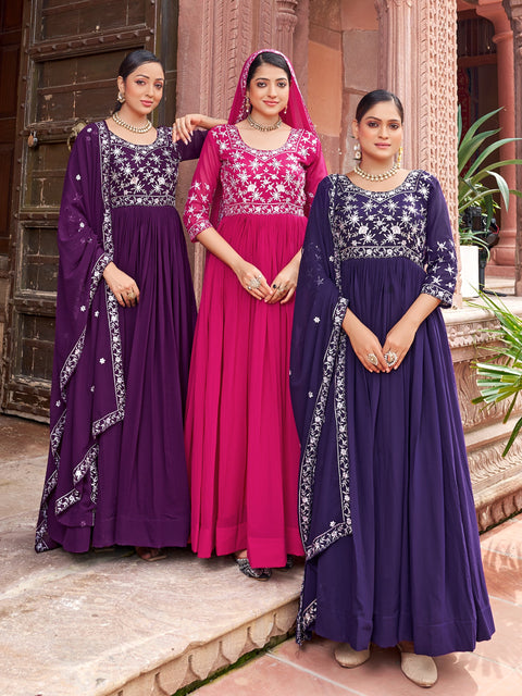 New PREMIUM DESIGNER READYMADE GOWN-DUPATTA