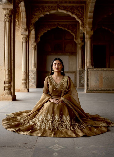 NEW DESIGNER WEDDING WEAR SEMI BRIDAL LEHENGA CHOLI