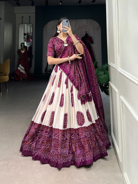 New Pure Dolla silk chaniya choli with viving foil concept