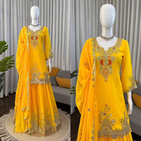 New Beautiful Elegant Ethnic WearDesigner Sharara Set