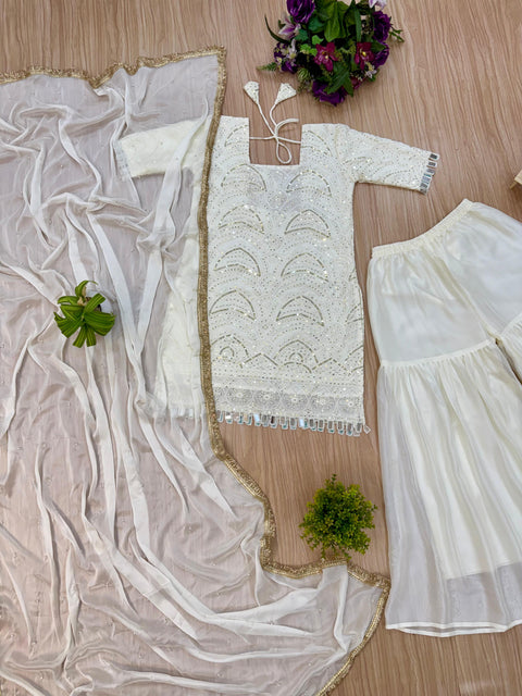New FESTIVAL SPECIAL SHORT SUIT WITH DUPATTA & PLAZZO