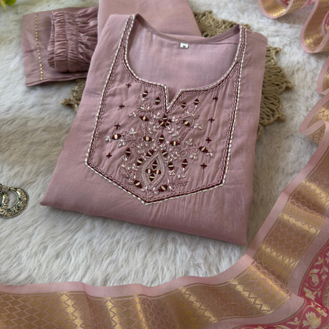 New Designers Kurti Pent Dupatta 3 pic Set