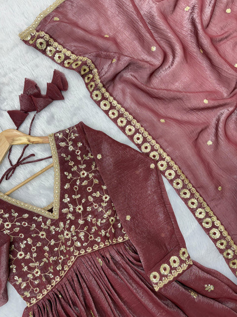 NEW EMBROIDERYED GOWN PANT & DUPATTA